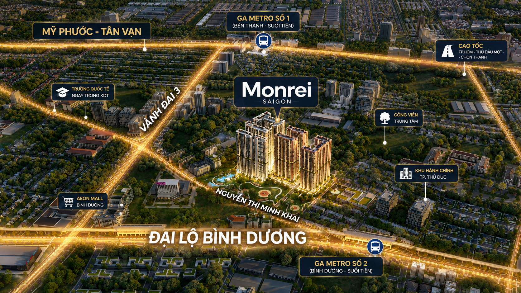 Monrei Saigon được xem là một trong những dự án tiêu biểu hưởng lợi từ làn sóng đầu tư hạ tầng tại khu Đông Bắc TP.HCM. 